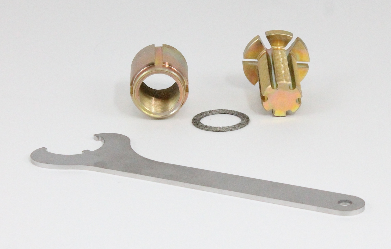 Wanddurchführung für sechs Lichtleiter: Einzelteile